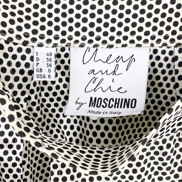 Vintage Cheap & Chic by Moschino size 6 Two Piece Polka Dot Set - Picture 8 of 10
